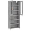 vidaXL Highboard gr&aring; sonoma 69,5x34x180 cm konstruert tre