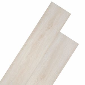 vidaXL Gulvplanker Hvit 5,26 m&sup2; 18 stk. PVC