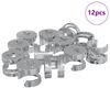vidaXL Kamel&aring;semuttere 12 pcs s&oslash;lv 12 x 10 mm Metall