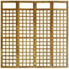 vidaXL 4-panels romdeler/ espalier akasie heltre 160x170 cm
