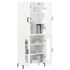vidaXL Highboard hvit 69,5x34x180 cm konstruert tre