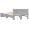 vidaXL Sengeramme med hodegavl betonggrå 135x190 cm