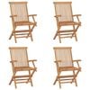 vidaXL Klappstoler 4 stk. heltre teak