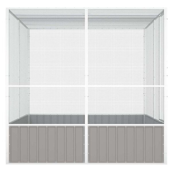 vidaXL Fuglebur grå 213,5x217,5x211,5 cm galvanisert stål