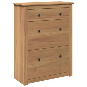 vidaXL Skoskap PANAMA 80x35x105 cm heltre furu