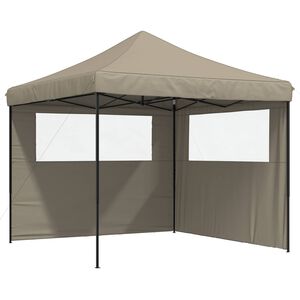 vidaXL Partytelt 292 x 292 x 315 cm Gr&aring;brun Oxford Stoff