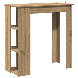 vidaXL Barbord med hylle artisan eik 102x50x103,5 cm konstruert tre