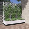 vidaXL Hagepotte med espalier hvit 120x40x121,5 cm PP