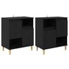 vidaXL Skap 2 stk. Svart Eik 60 x 35 x 70 cm Konstruert tre