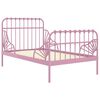 vidaXL Utvidbar sengeramme rosa metall 80x130/200 cm