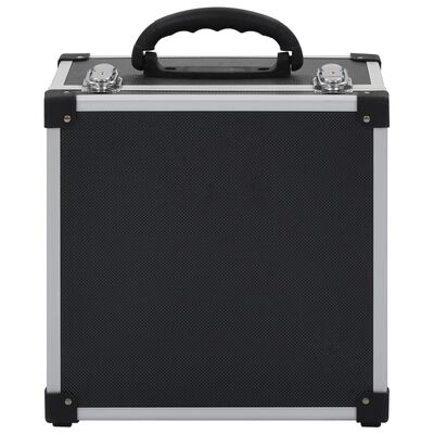 vidaXL CD-koffert for 40 CD-er aluminium ABS svart