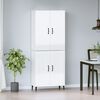 vidaXL Highboard h&oslash;yglans hvit 69,5x34x180 cm konstruert tre
