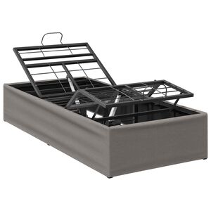 vidaXL Elektrisk Justerbar Seng Ramme Gr&aring;brun 200 x 80 x 33,5 cm St&aring;l