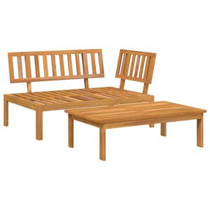 vidaXL Hagesofa paller 2 stk heltre akasie
