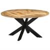 vidaXL Spisebord &Oslash;150x76 cm grov heltre mango