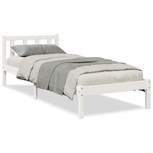 vidaXL Ekstra lang sengeramme uten madrass hvit 80x210 cm heltre furu