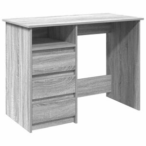 vidaXL Skrivebord gr&aring; sonoma 102x50x75 cm konstruert tre