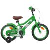 vidaXL Barnesykkel 16 Tommer for 4-6 &aring;r gammel Gr&oslash;nn