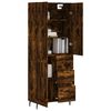 vidaXL Highboard r&oslash;kt eik 69,5x34x180 cm konstruert tre
