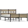 vidaXL Sengeramme uten madrass sonoma eik 140x200 cm konstruert tre