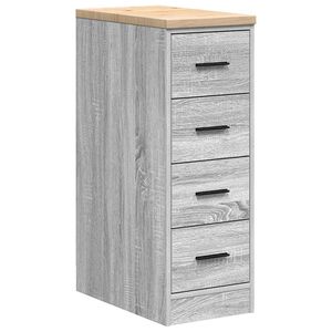 vidaXL Garasje Oppbevaringsskap Gr&aring; Sonoma 30x51x85 cm Heltre Furu