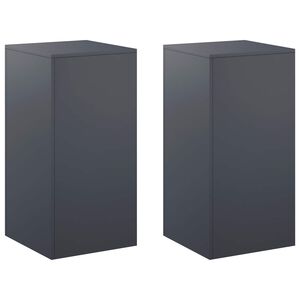 vidaXL Planteholder 2 pcs Antrasitt 40 x 40 x 80 cm Galvanisert st&aring;l