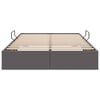 vidaXL Seng med Oppbevaring med madrass Gr&aring; 120 x 190 cm Kunstl&aelig;r