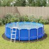 vidaXL Bassengduk lysegr&aring; &Oslash;428 cm polyester geotekstil