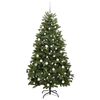 vidaXL Kunstig juletre med 300 LED gr&oslash;nn 180 cm PVC og metall