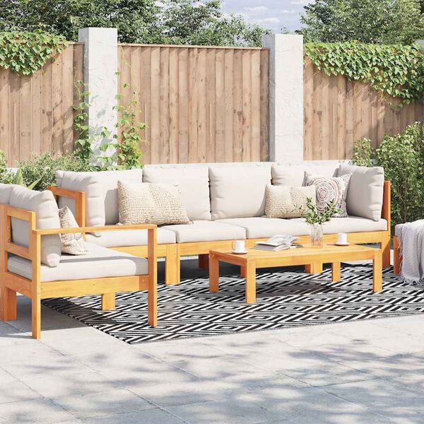 vidaXL Uteteppe ARAKIL hvit og svart 190x290 cm PP