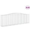 vidaXL Gabionkurver buede 20 stk 400x50x120/140 cm galvanisert jern