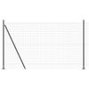 vidaXL Gjerde med stolpe Gr&aring; 1,6 x 10 m St&aring;l og PVC