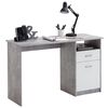 FMD Skrivebord med 1 skuff 123x50x76,5 cm betong og hvit