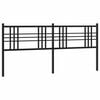 vidaXL Utskiftbar sengegavl i metall svart 180 cm