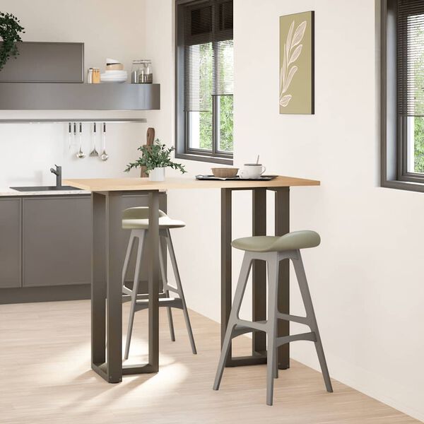 vidaXL Barbordben T-formet 2 stk svart 50x35x(110-111) cm stål