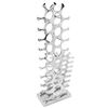 vidaXL Vinstativ Aluminium s&oslash;lv 27 flasker