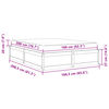 vidaXL Seng med madrass 160x200 cm heltre furu
