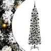 vidaXL Kunstig juletre Hvit 210 cm PVC og Metall og Plast