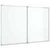 vidaXL Magnetisk tavle sammenleggbar 120x100x1,7 cm aluminium