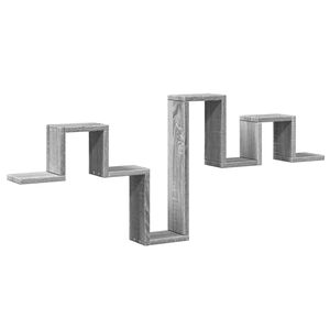 vidaXL Vegghylle gr&aring; sonoma 104,5x10x43 cm konstruert tre