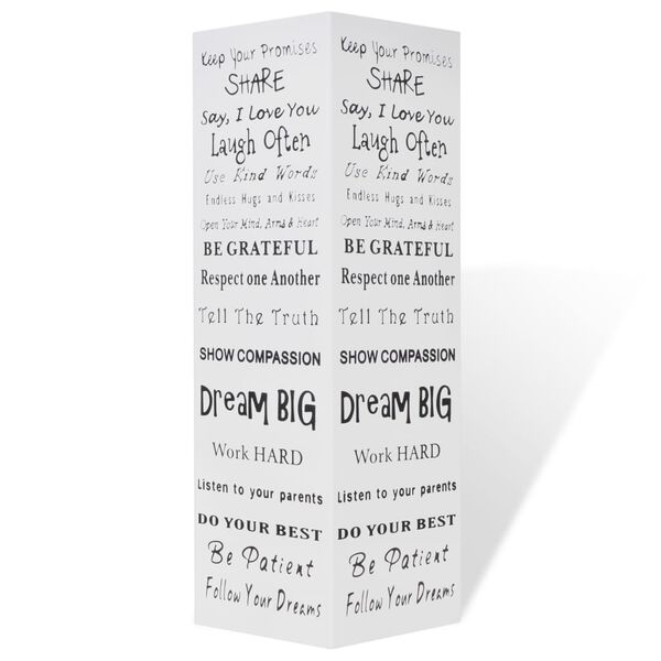 Hvit kvadratisk Paraplyholder Stokk i st&aring;l 48,5 cm