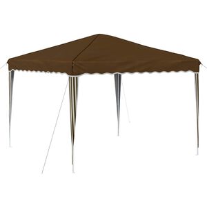vidaXL Pop-up Festtelt Gr&aring;brun 288 x 288 x 245 cm Oxford Stoff