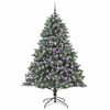 vidaXL Kunstig juletre med 300 LED grønn 180 cm PVC og plast og stål