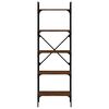 vidaXL Bokhylle 5 etasjer brun eik 56x31,5x174 cm konstruert tre