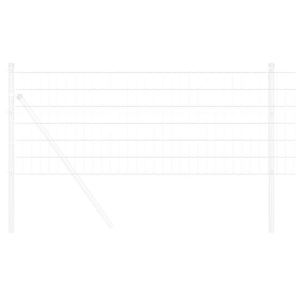 vidaXL Euro gjerde sølv 0.8 x 25 m Varmegalvanisert jern