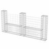 vidaXL Gabionkurv u-form galvanisert st&aring;l 240x20x100 cm