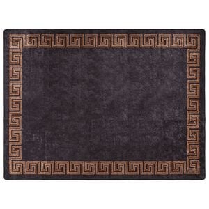vidaXL Teppe vaskbart svart og gull 400x300 cm