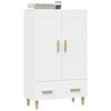 vidaXL Highboard hvit 70x31x115 cm konstruert tre