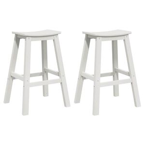 vidaXL Barstol 2 stk. Hvit 52 x 43 x 73,5 cm HDPE