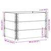 vidaXL Pallekarmer 3 stk svart 80x60 cm heltre furu
